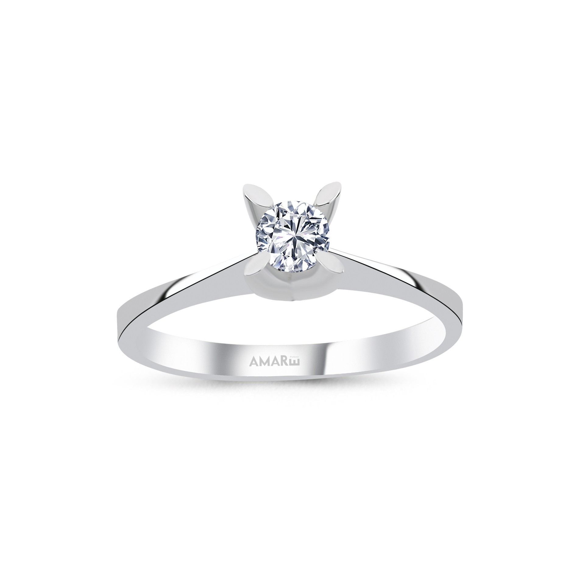 0.25 Karat E Renk Hrd Sertifikali Tektaş Yüzük