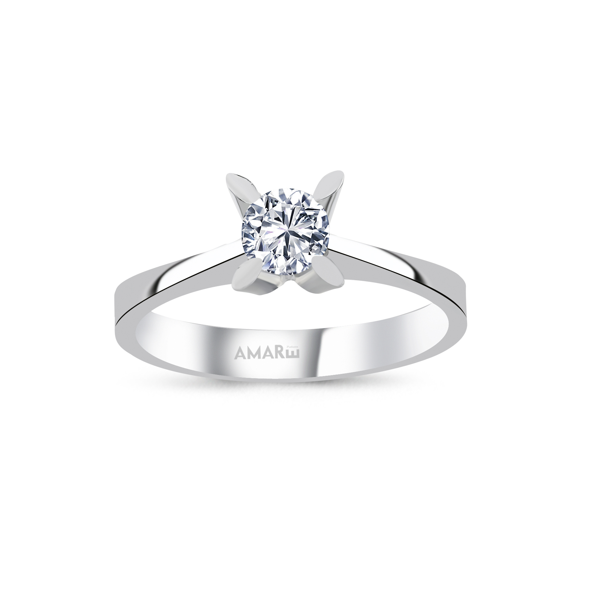 0.35 Karat E Renk Hrd Sertifikali Tektaş Yüzük