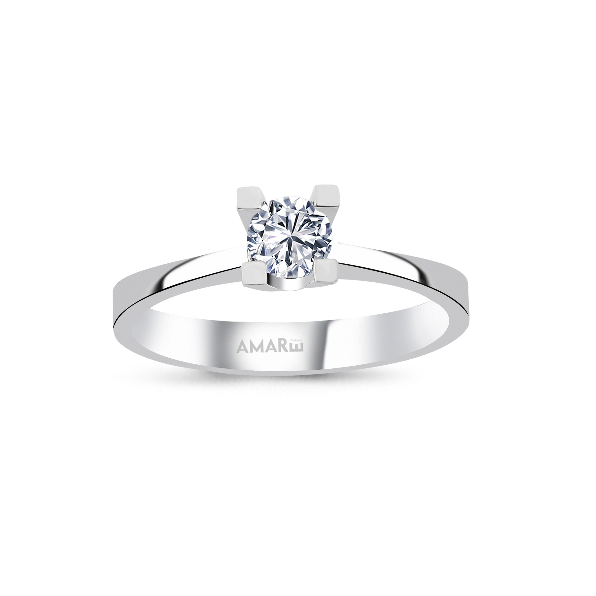 0.35 Karat H Renk Hrd Sertifikali Tektaş Yüzük