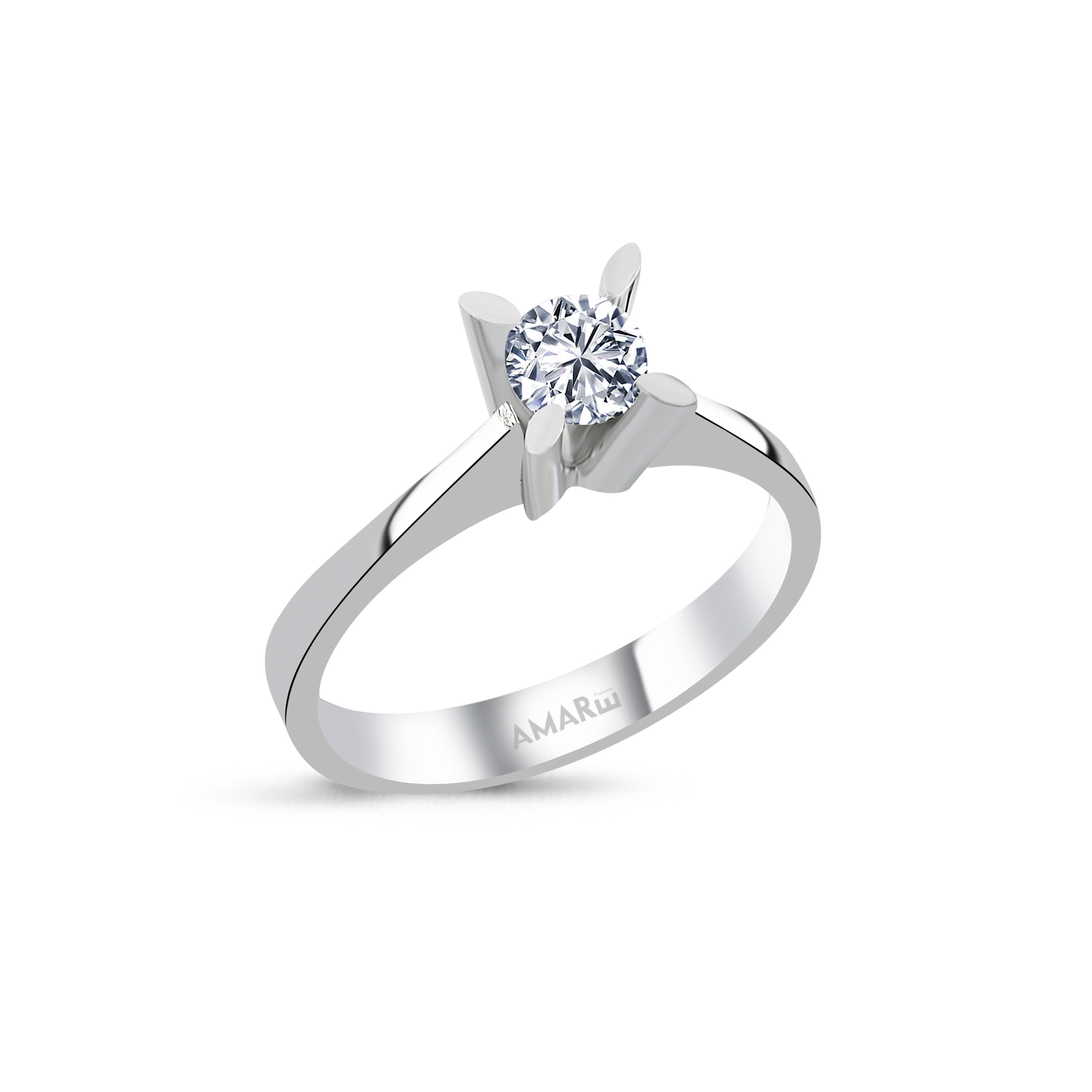 0.35 Karat H Renk Hrd Sertifikali Tektaş Yüzük