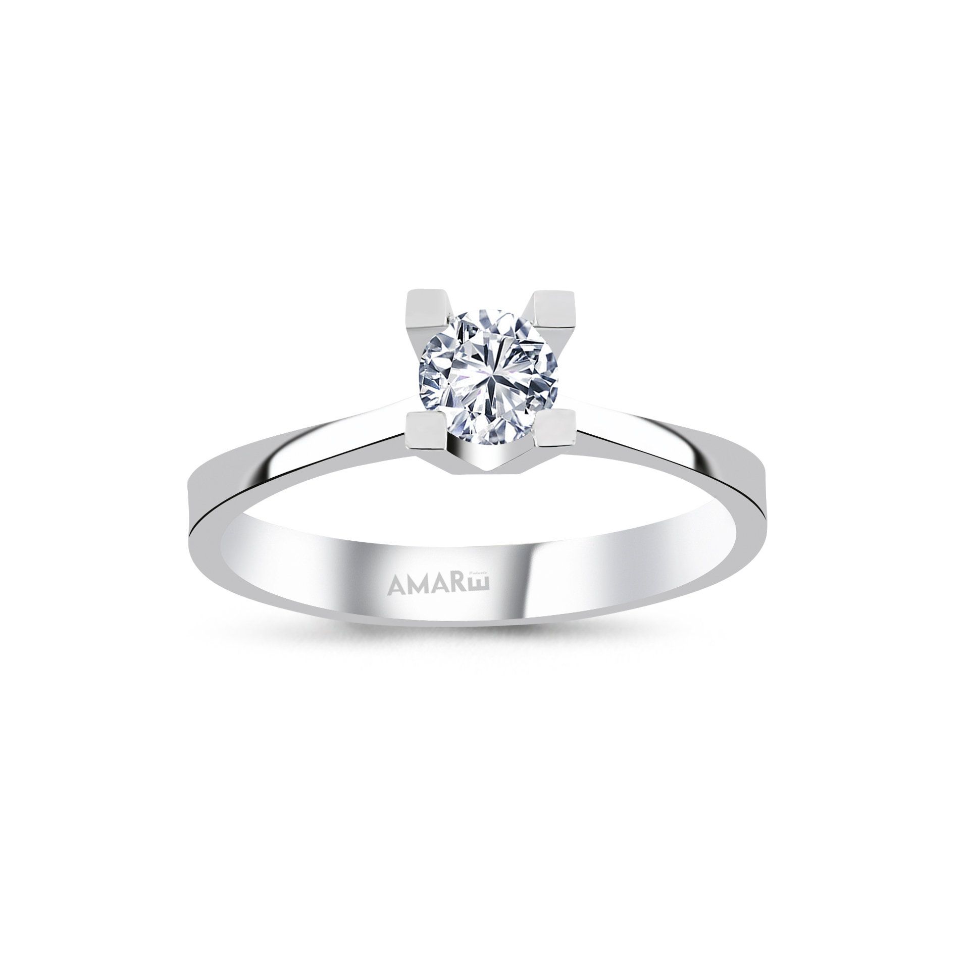 0.35 Karat H Renk Hrd Sertifikali Tektaş Yüzük