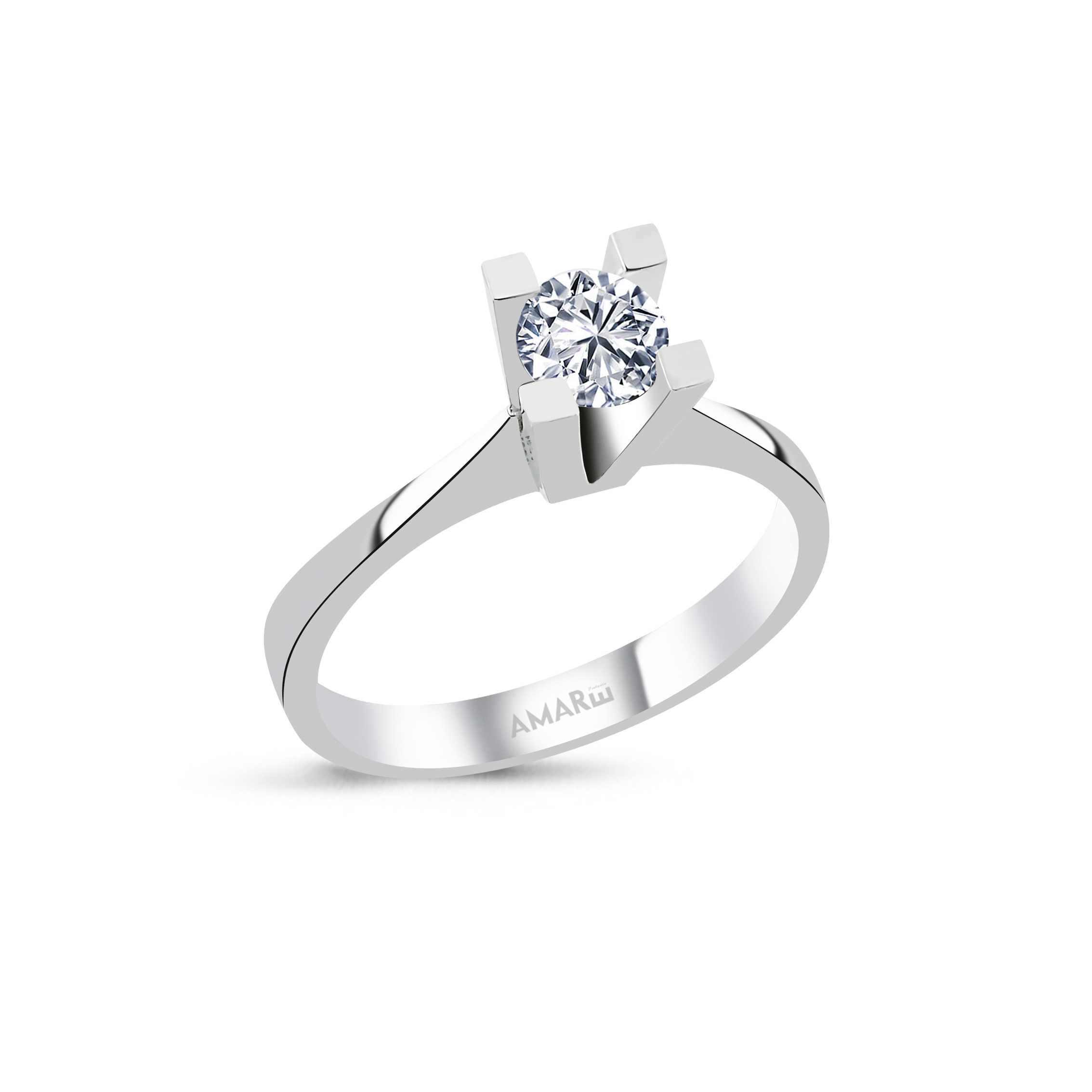 0.40 Karat D Renk Hrd Sertifikali Tektaş Yüzük