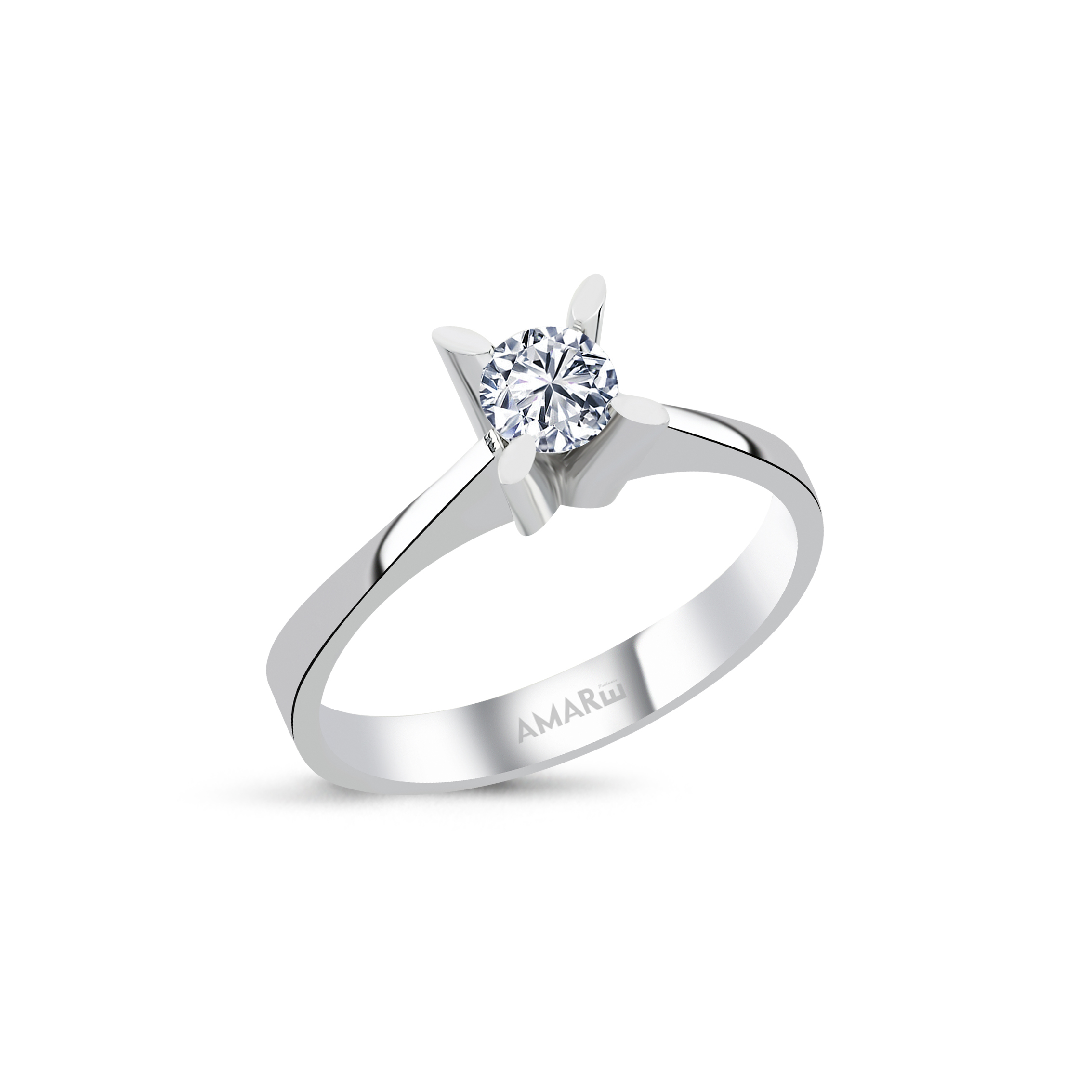 0.40 Karat H Renk Hrd Sertifikali Tektaş Yüzük