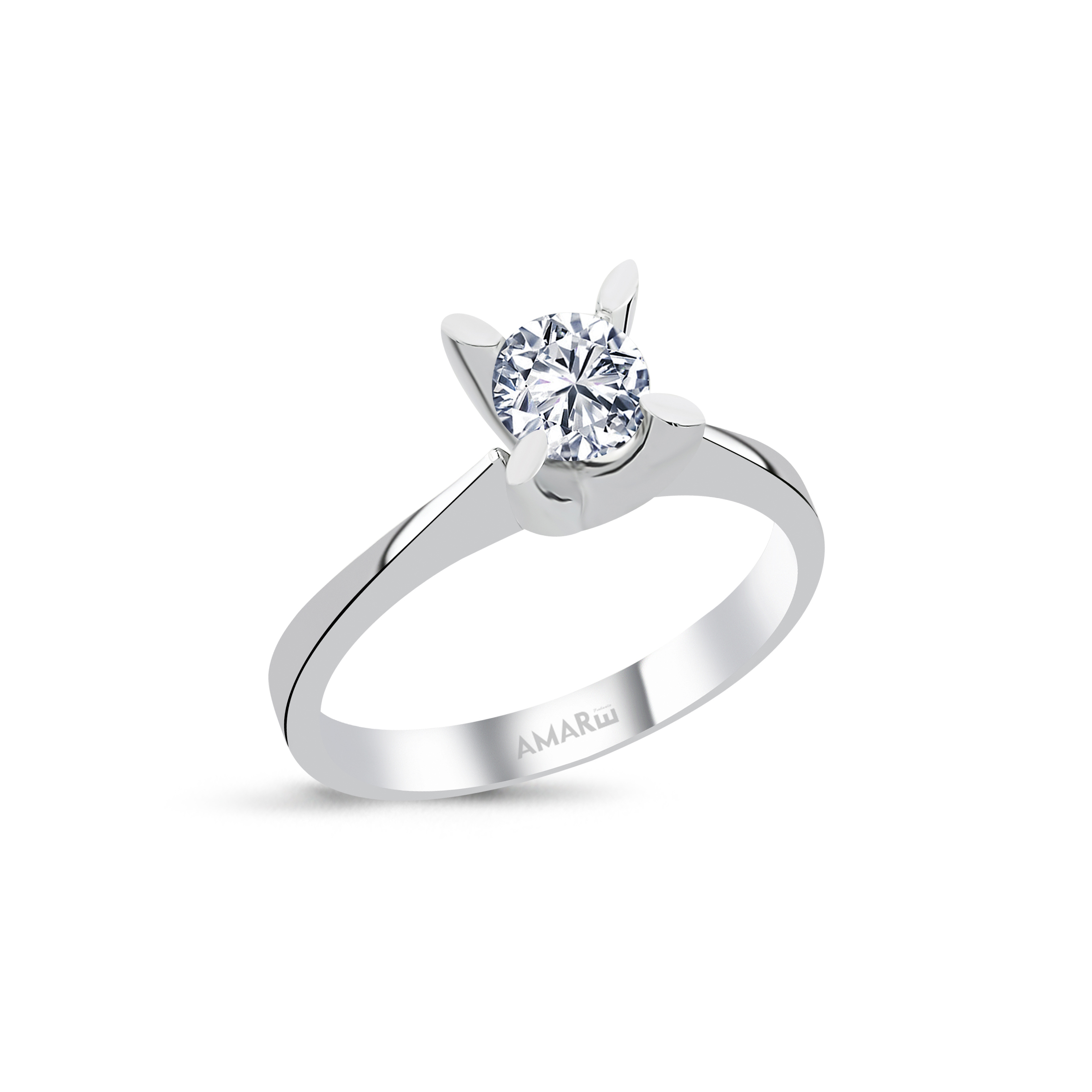 0.50 Karat D Renk Hrd Sertifikali Tektaş Yüzük