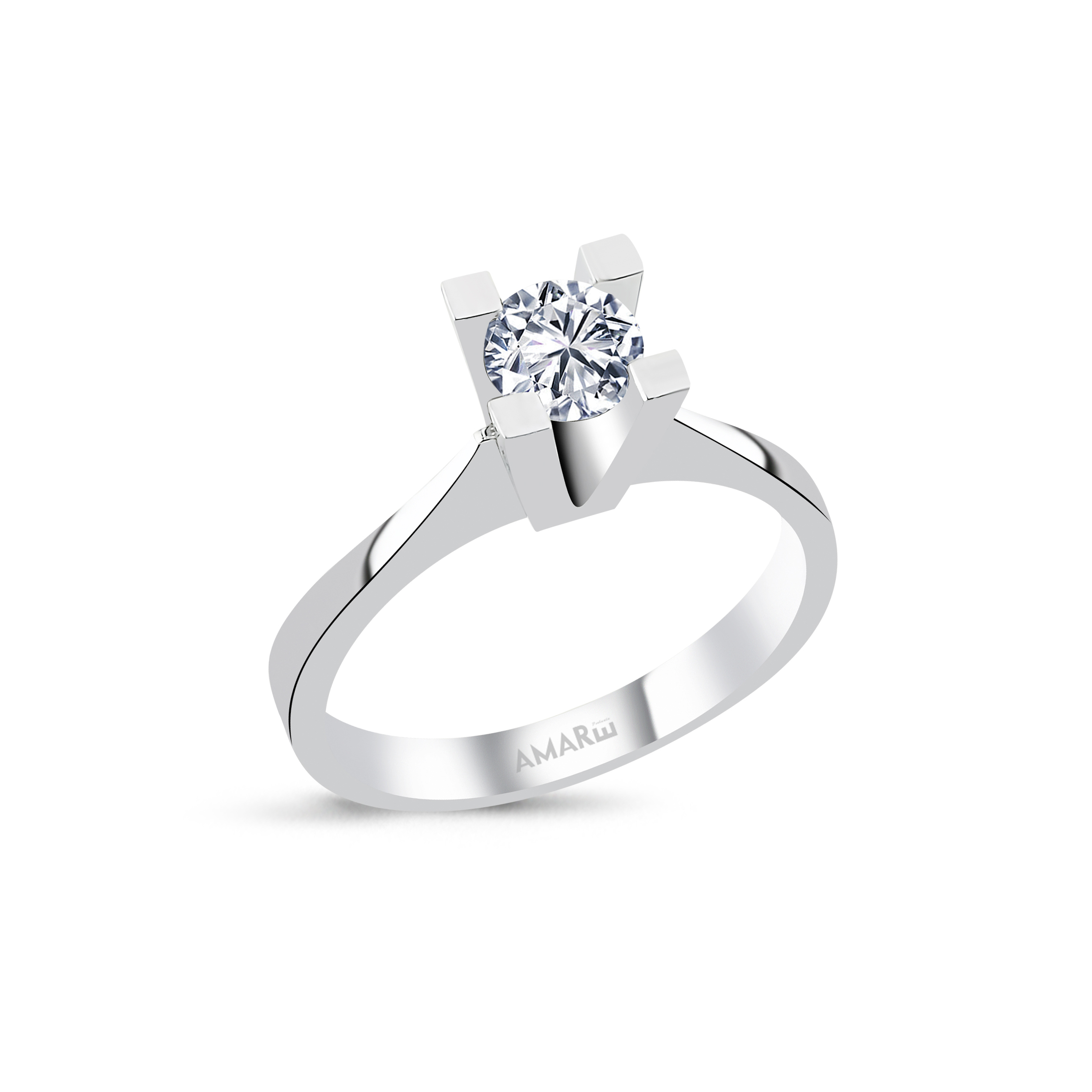 0.50 Karat E Renk Hrd Sertifikali Tektaş Yüzük