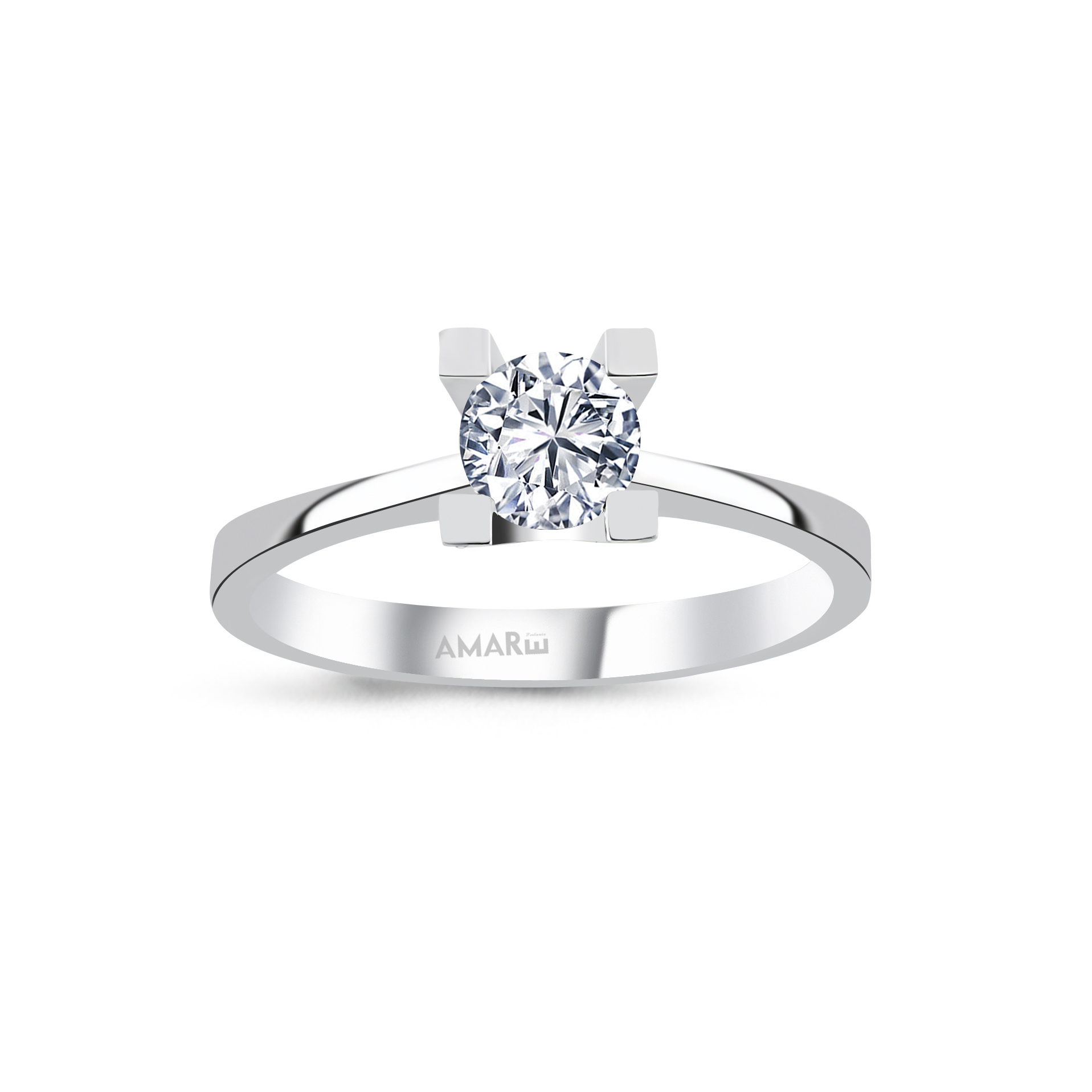 0.50 Karat H Renk Hrd Sertifikali Tektaş Yüzük