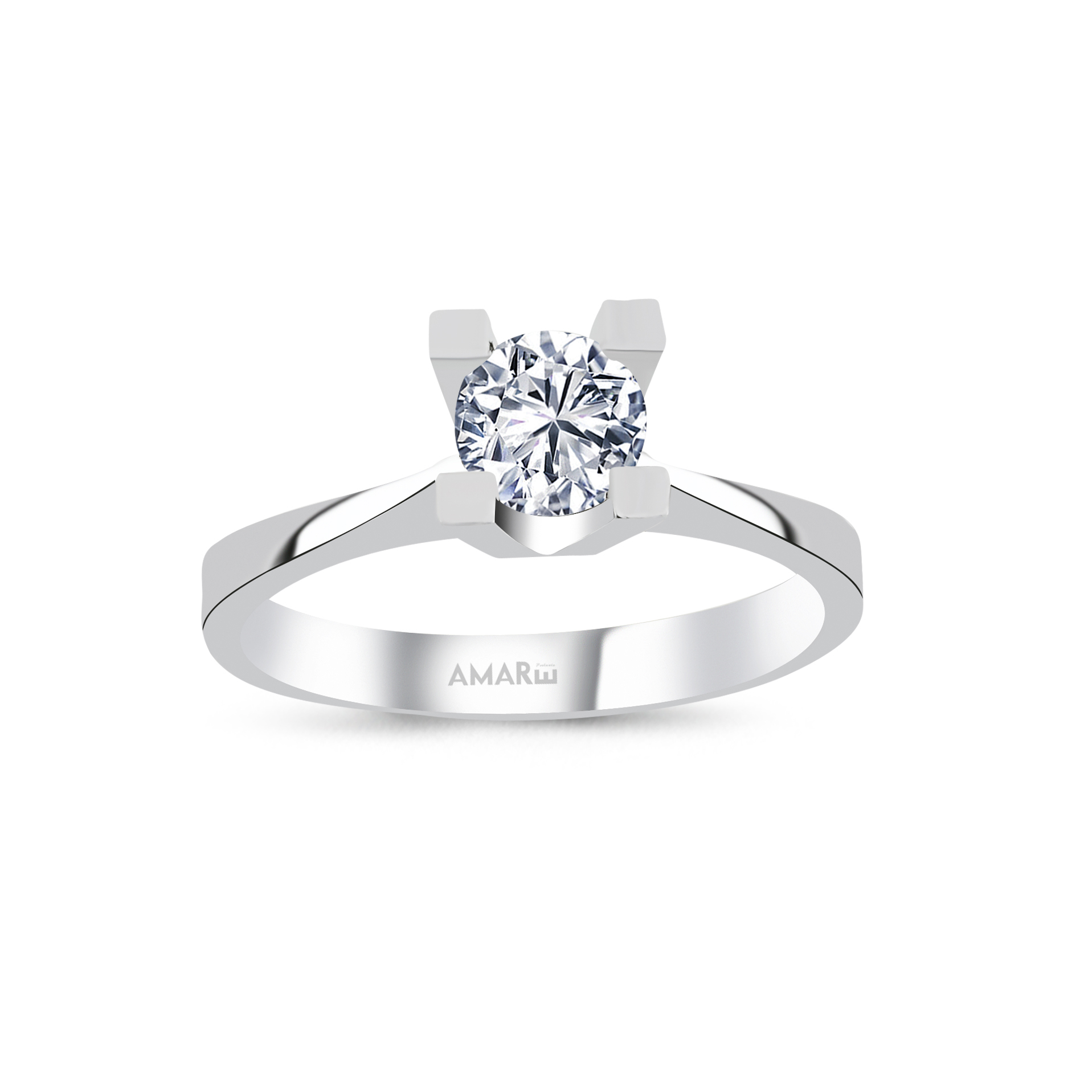 0.60 Karat F Renk Hrd Sertifikali Tektaş Yüzük - YT001016-0.60