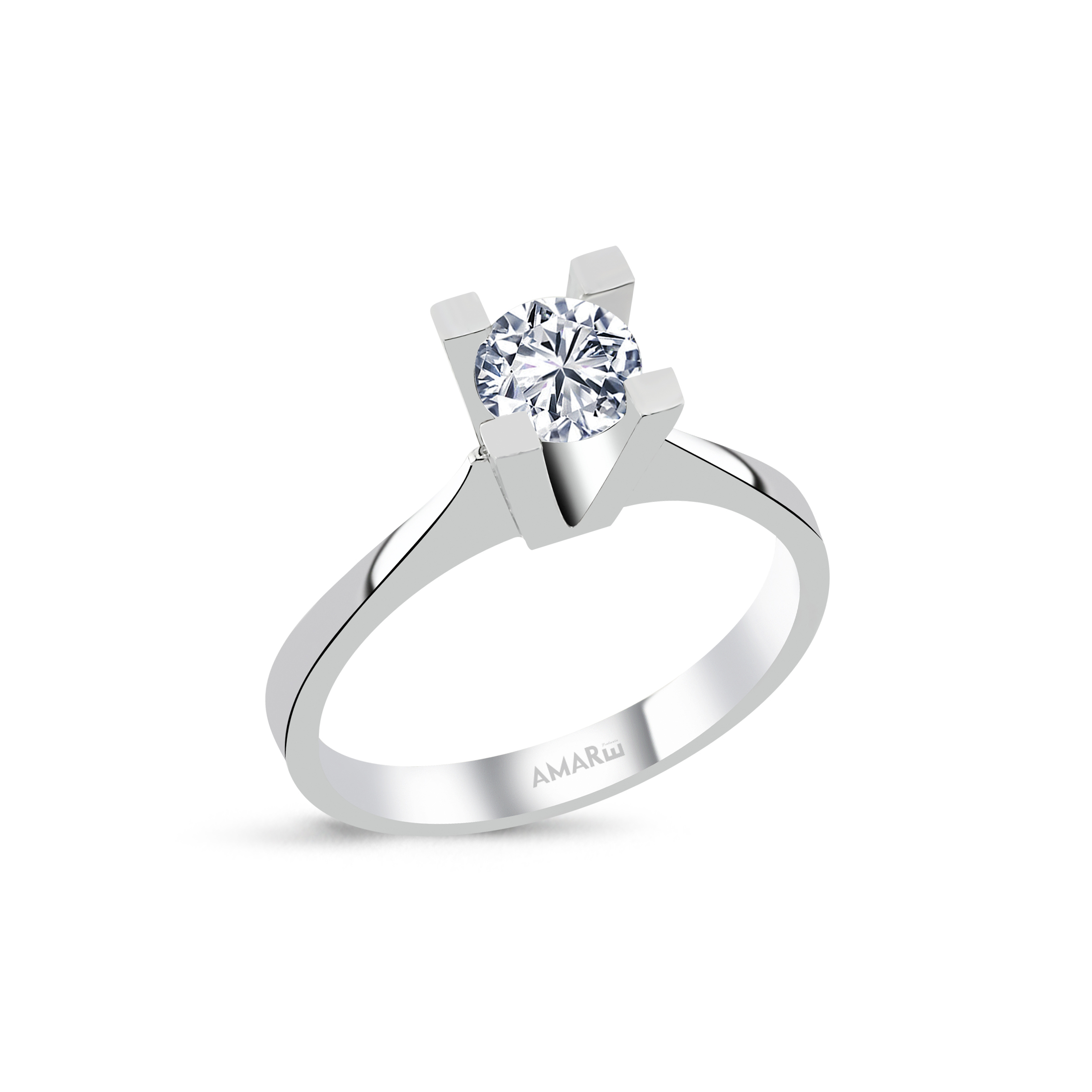 0.60 Karat H Renk Hrd Sertifikali Tektaş Yüzük